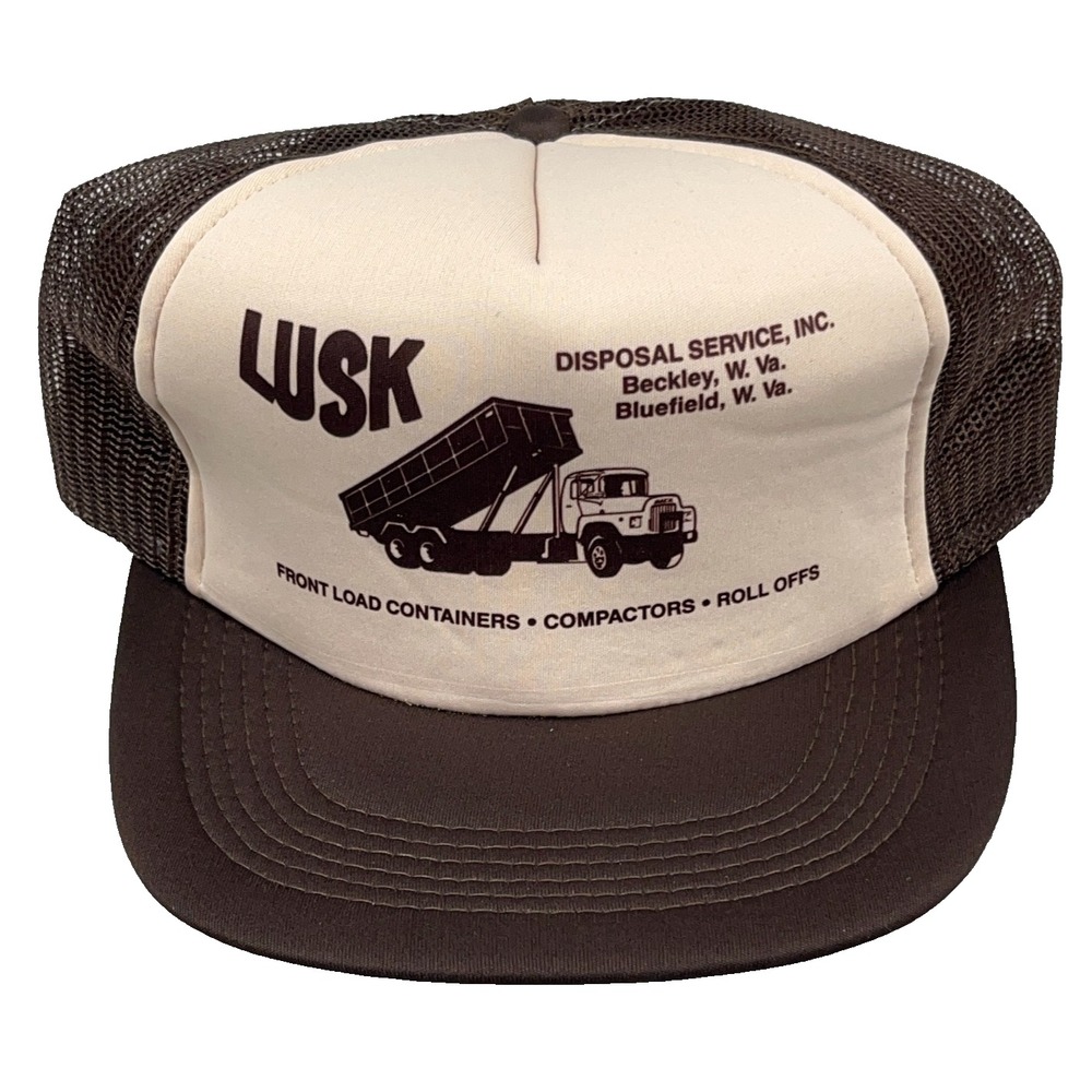 Vintage Trucking Trucker Hat Cap Snapback Brown Mesh 90s Lusk  West Virginia